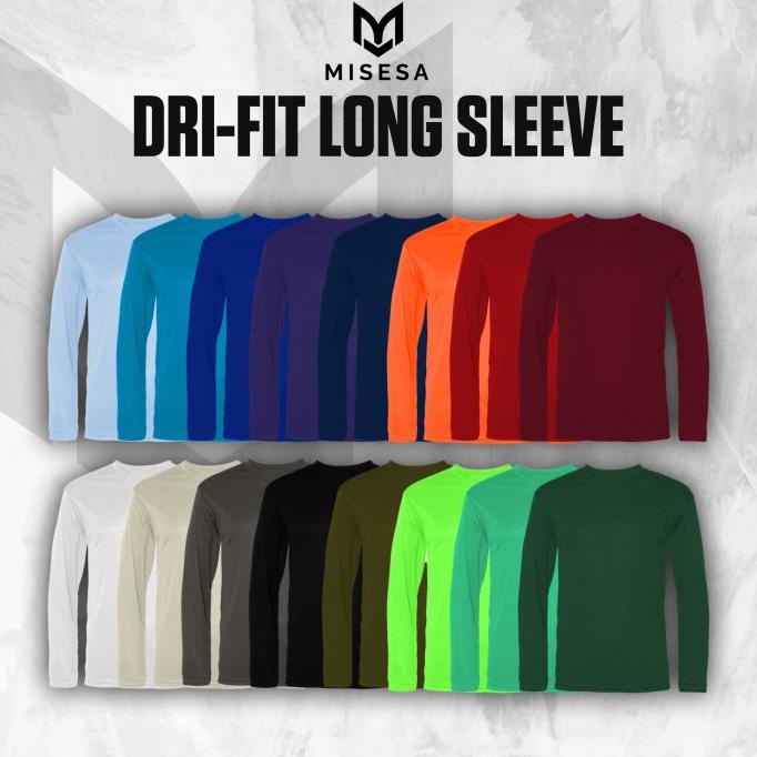 Kaos Polos Olahraga Lengan Panjang Dryfit Drifit Jersey Sport Gym