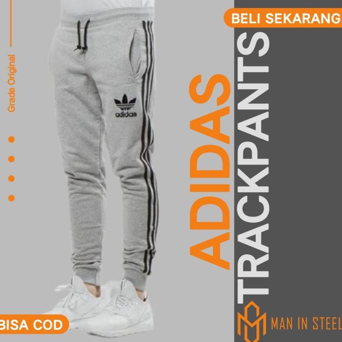 Celana Jogger Training Panjang Pria Adidas Classic Grey Grade Original