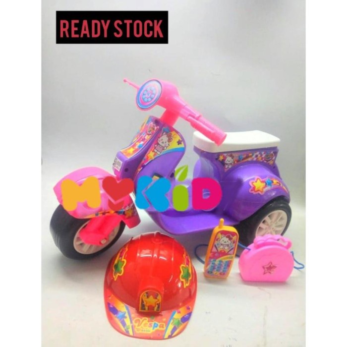 PROMO SG TOYS KITTY CAT 567 MAINAN ANAK PEREMPUAN MOTOR VESPA CILIK / VESPA TERBARU