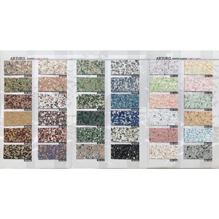 Terlaris Cat Arturo Flakes Multicolor Ukuran Galon 4 Kg