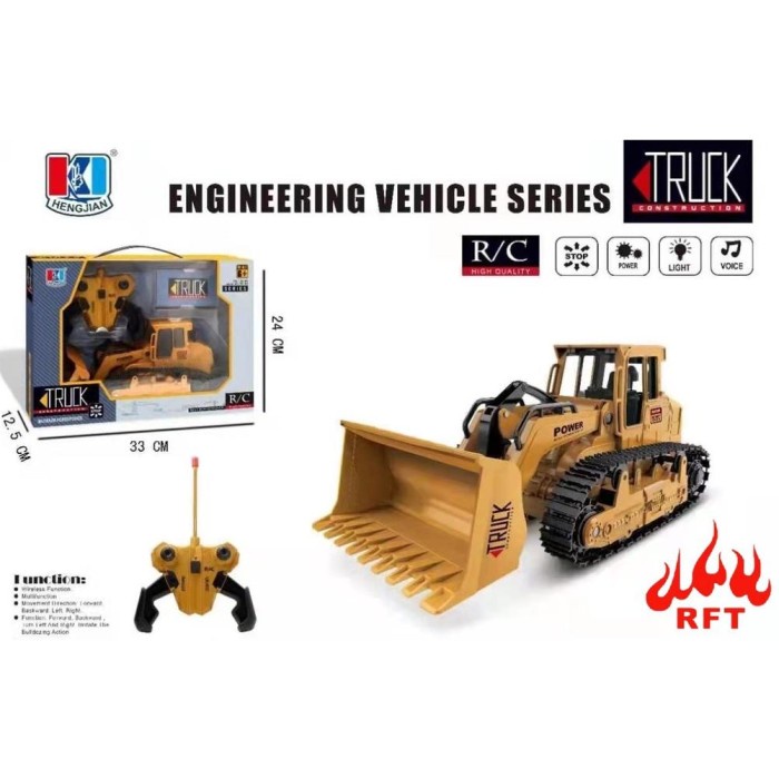 HOT SALE PROMO HENGJIAN MAINAN RC KONSTRUKSI TRUCK BULLDOSER BULLDOZER REMOTE TERLARIS
