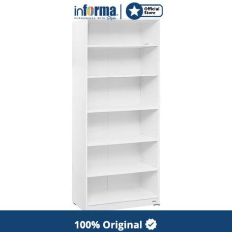 Promo Informa - Bookcase - Pablo Rak Buku 6 Tingkat - Putih Bestq