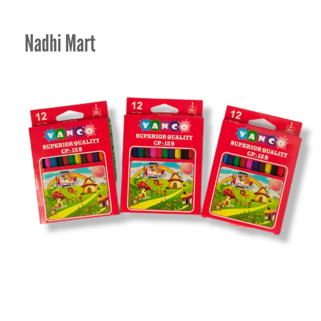 

W9U VANCO PENSIL WARNA 12 WARNA CP-12S RED NRD