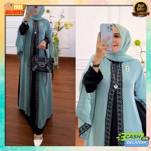 Pakaian Gamis Sarii Ghamiss Syari Waita Terendy Bsju Polos Gamis Bestseller Ganis Fashion Muslimah P