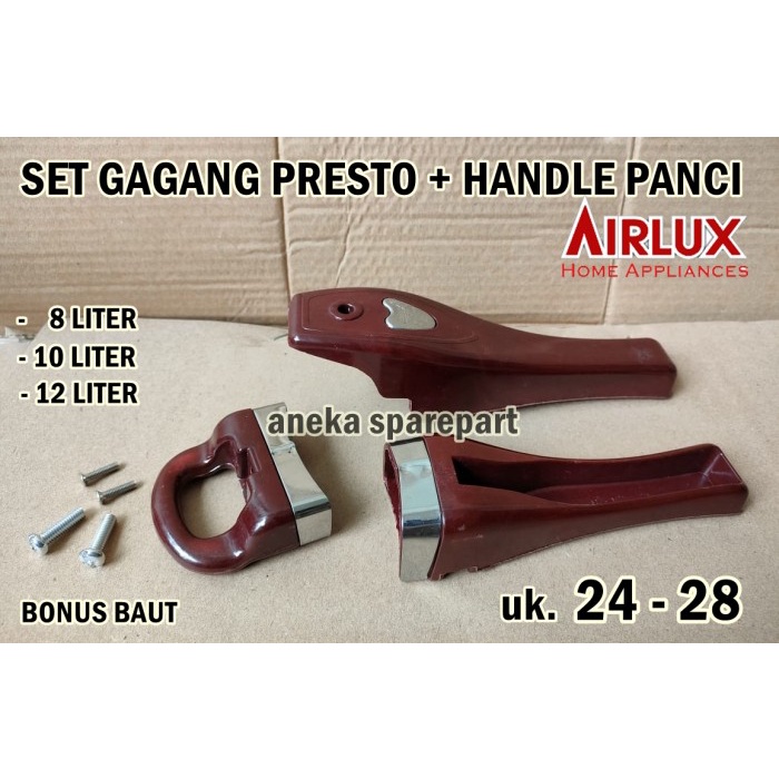 Best Seller Paket Set Gagang Presto Airlux 24 - 28 Plus Handle Panci Original
