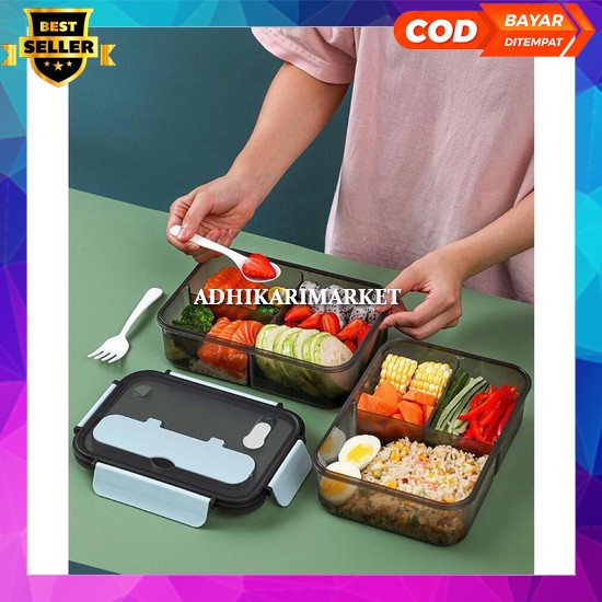 Tempat Makan Lunch Box Bekal Makan Anti Tumpah Luch Box Launch Box Kotak Bekal Stainless Lunchbox Om