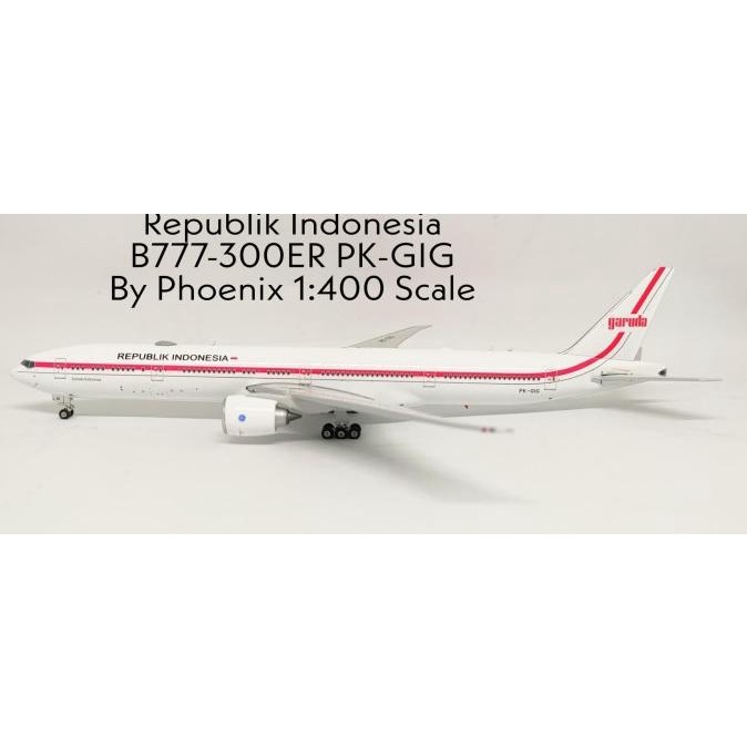 Diecast Pesawat Garuda Indonesia B777-300Er Pk-Gig "Ri" Phoenix 1:400
