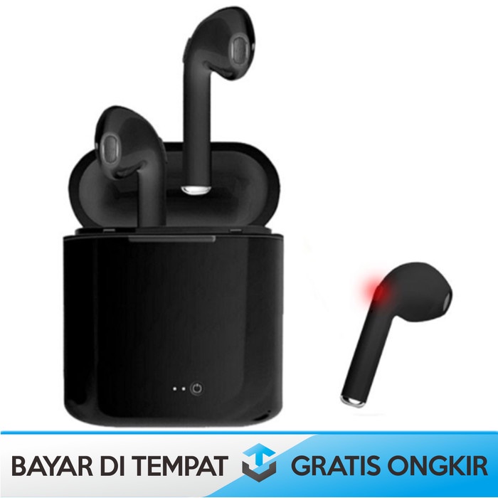 earphone bluetooth MURAH ANDROID TWS i7S ORIGINAL AIRPODS WIRELESS - Putih T9M1 EXSLUSIVE robot wire
