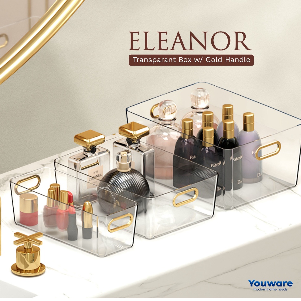 ・ Ez Youware - Eleanor Box Acrylic / Wadah Serbaguna / Kotak Transparan / Organizer / Penyimpanan Sk