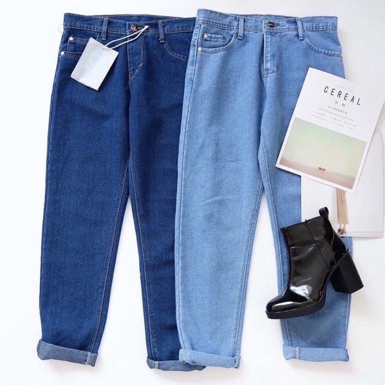 TERPERCAYA Celana Boyfriend Jeans Wanita - Boyfriend Jeans Highwaist Wanita - Celana Baggy Jeans Wan