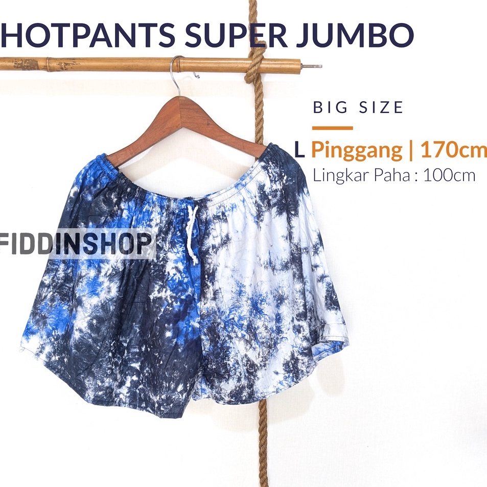 BVSN3622  ✓ Celana Pendek Hotpants Super Jumbo Muat BB 100kg XXXL Big Size Celana Pendek Selutut Tie