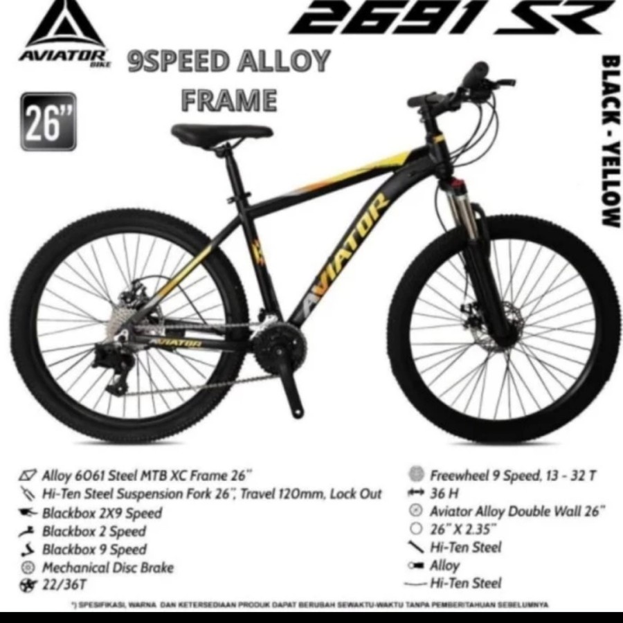sepeda gunung 26 AVIATOR by PACIFIC ALLOY