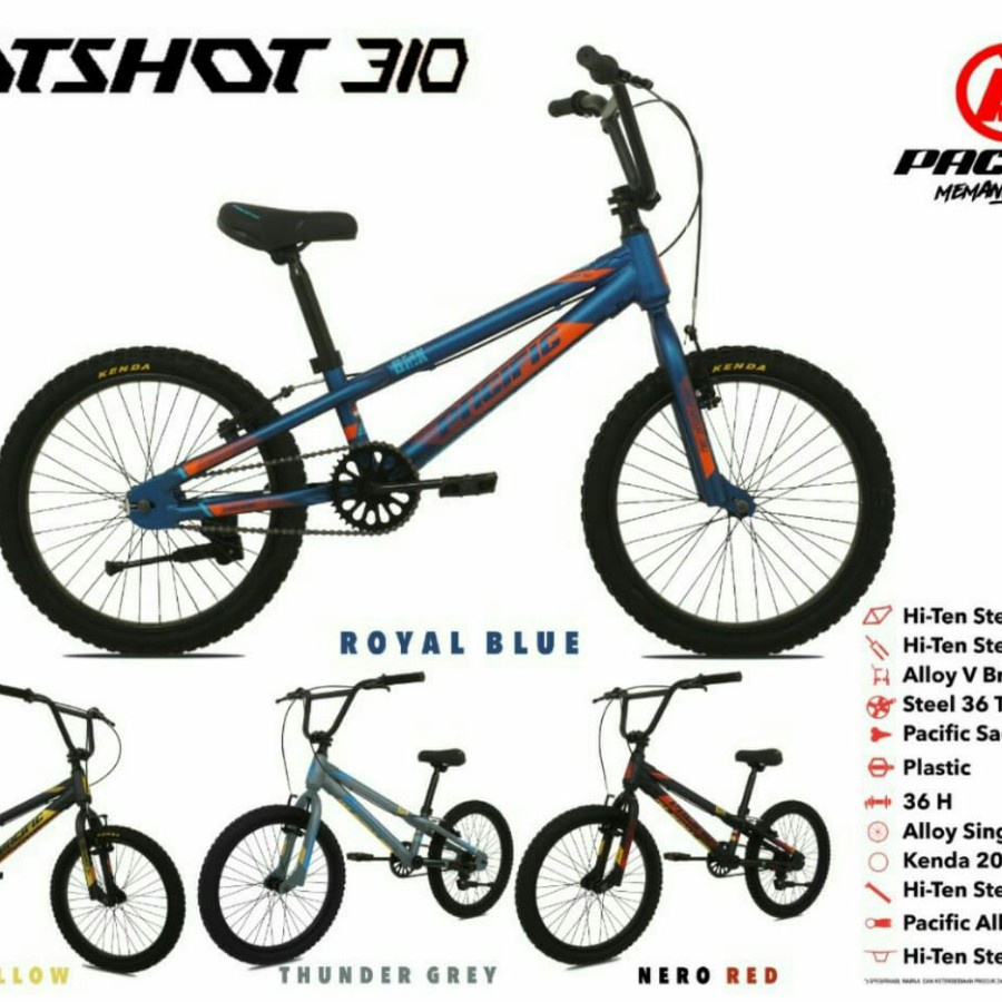 sepeda anak BMX 20 PACIFIC HOTSHOT RX 310 BIASA ORIGINAL GARANSI 5 THN