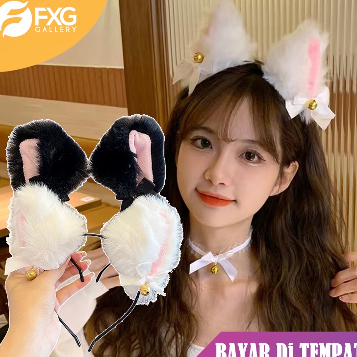 ➸➚✣ FXG - Bando Kucing Cosplay Wanita Fashion Korea Bondu Anime Bulu Lucu Cocok Untuk Anak & Dewasa 