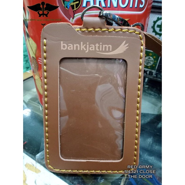 

ID Card Holder Tali Lanyard Name Tag Logo Bank Jatim