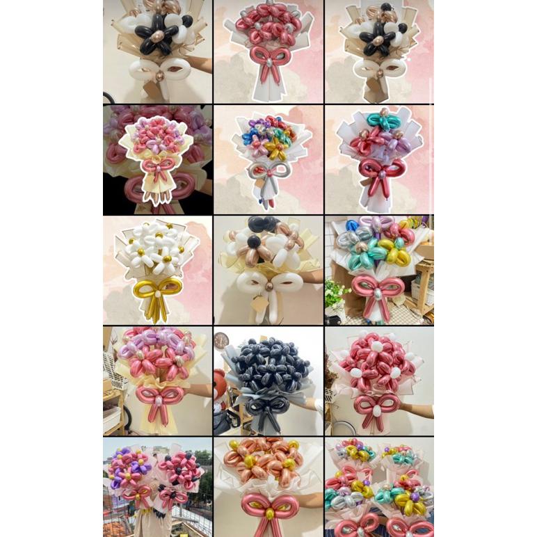 Termurah Buket Balon Tambahan Wrapping Buket Balon / Flower Buket Balon Viral / Kado Gift Wisuda Gra