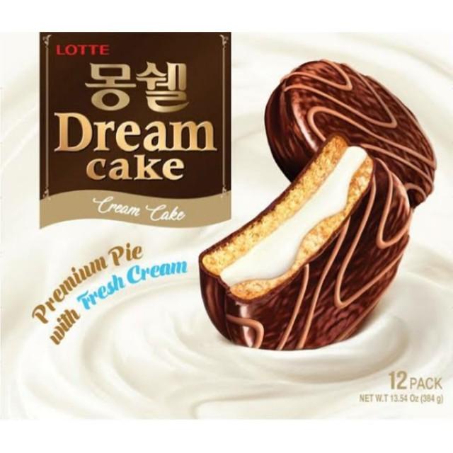 

[12 Pcs - Box] Lotte Dream Cake Vanilla Cream - Kue Moncher Korea Best Seller