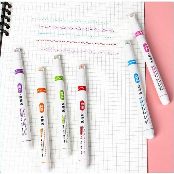 

LINE SHAPE HIGHLIGHTER ISI 6 WARNA / SET LINE PEN MARKER 6 IN 1 / SET