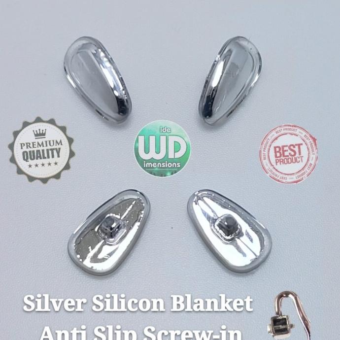 Best Sales Nose Pad Kacamata Silver Blanket Bantalan Hidung Silicone Nosepad Pengiriman Cepat