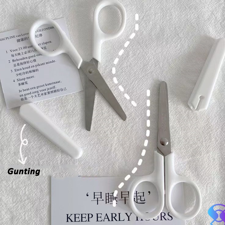 

♖ MMM 361010 Gunting Putih Aesthetic White Scissors Mini-Suning Mall Terbaru ⿓