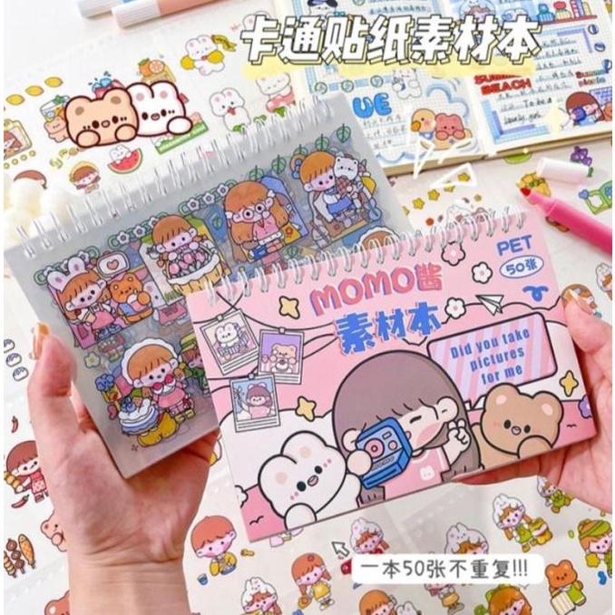 

New Stiker Buku Aesthetic Pvc Isi 50 Lembar / Aesthetic Memo Peel Sticker
