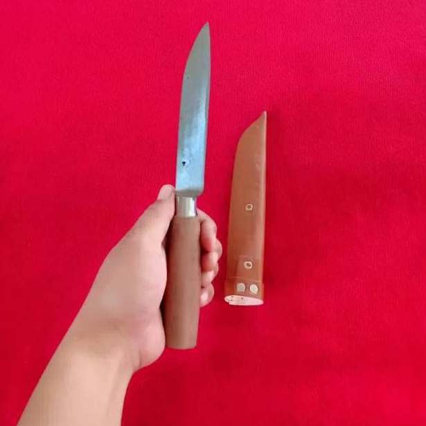 MENARIK. Pisau Daging Cap Garpu khas banten/Pisau Baja Per Tempa/Pisau tajam dan awet