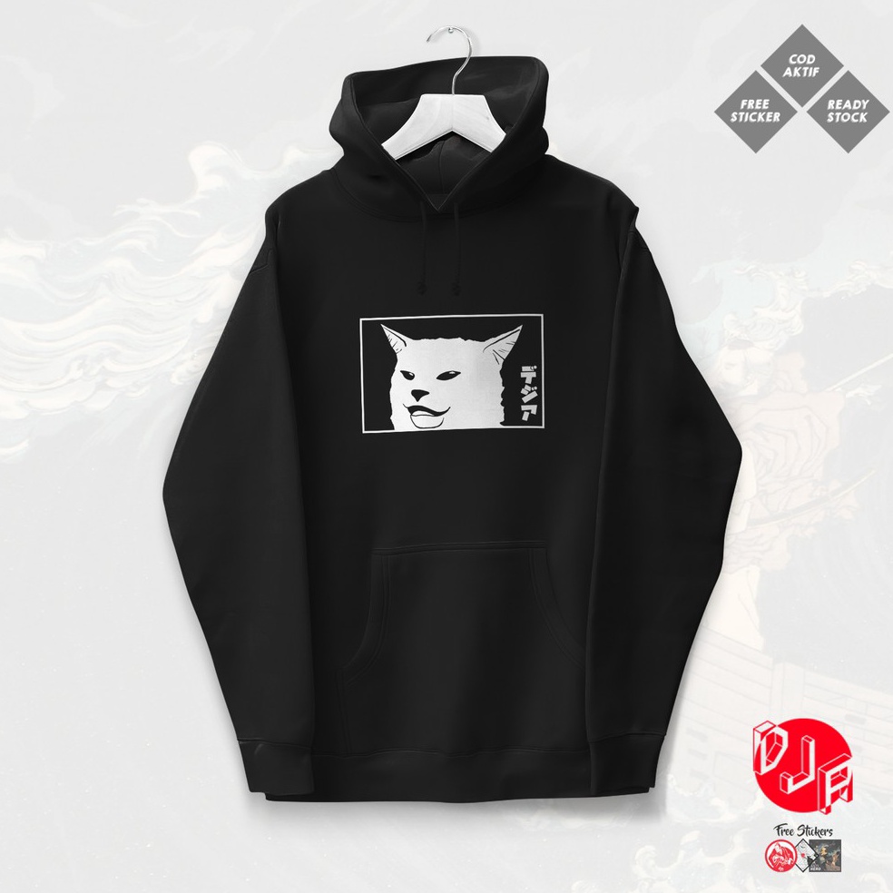 TERLARIS. HOODIE SMUDGE CAT MEME SHITPOST SWEATER JAKET DISTRO DJA CLOTH