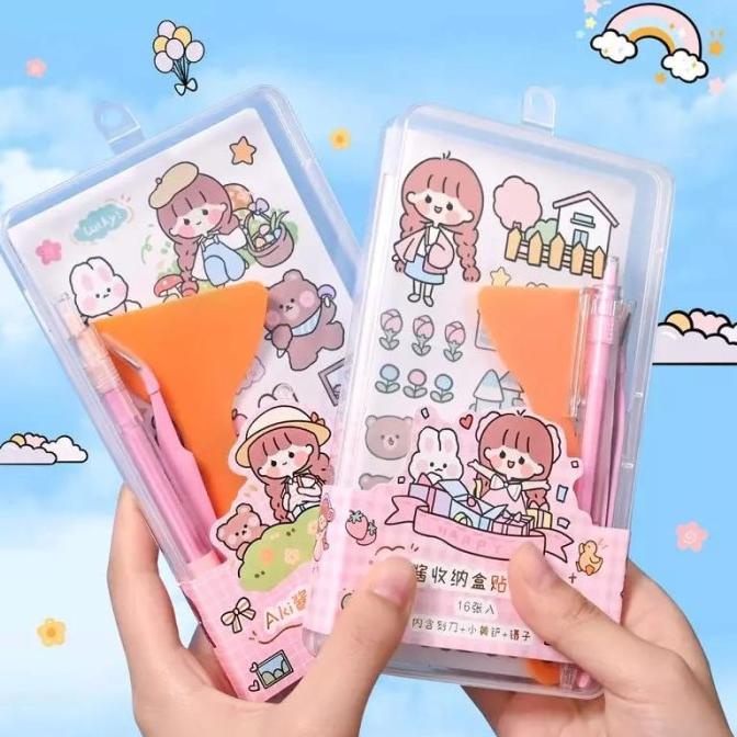 

6,6 Scrapbook Stiker Tool Set Alat Stiker Momo 19 Pcs Set Alat Stiker 19Pc