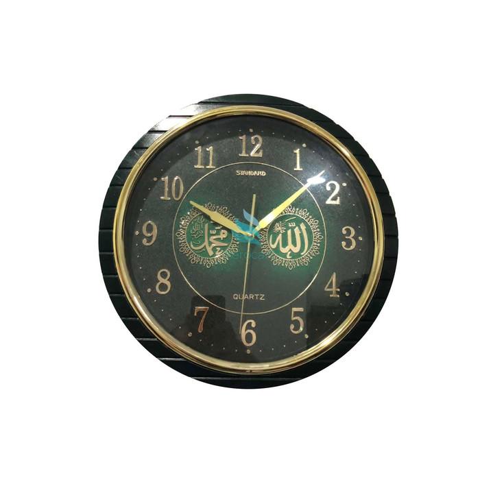 JAM DINDING STANDARD 453 MOTIF KALIGRAFI - HIJAU