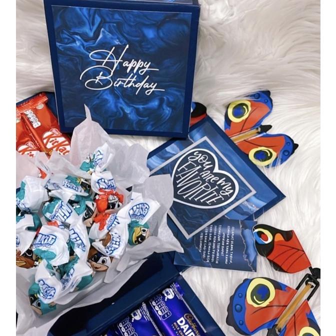 

Murah New Product! Explosion Exploding Box Hampers Lebaran Butterfly Snack Box Premium / Custom Tema Cocok Untuk Segala Acara / Kado Anak / Kado Anniv / Permintaan Maaf / Kado Ultah / Kado Cowok / Kado Valentine Gift / Kupu Terbang Xvr376