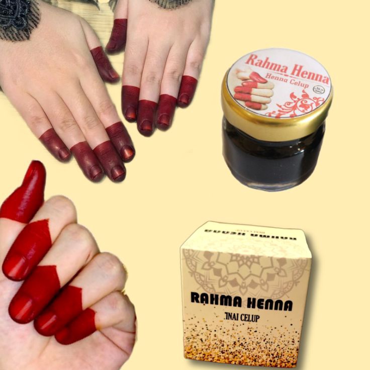 TERLARIS HENNA CELUP / INAI CELUP HALAL SAH UNTUK SHOLAT (BESAR 50ML) gas 