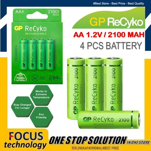 Gp Recyko Nimh Rechargeable Battery Aa 2100 Mah