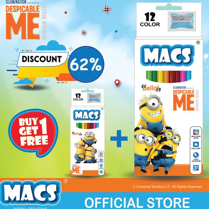 

Terlaris Despicable Me - Minions (12 Colors) Buy 1 Get 1 Free Stok Terbatas