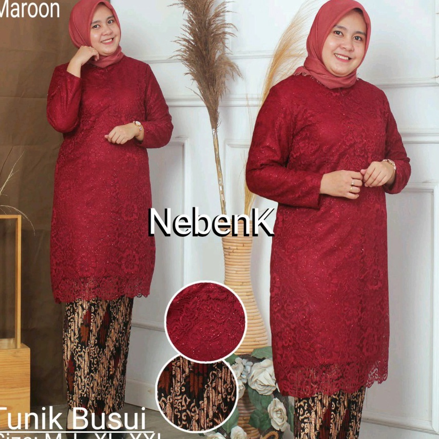 MURAH BANGET. ZALORA GROSIR HANYA ATASAN Kebaya Tunik Brukat Modern / Kebaya Brokat Pesta Kondangan 