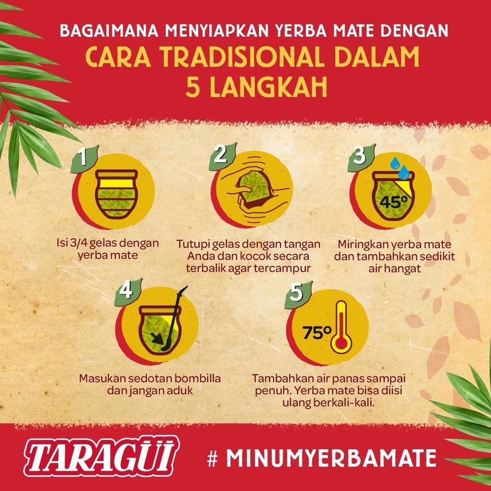 

Terjangkau - Taragui Yerba Mate Original with stems 500g | Teh Botanikal Argentina !