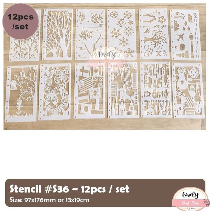 

Laris S36 Cetakan Plastik Stensil Stencil Lukis, Kue Cake, Craft, Scrapbook