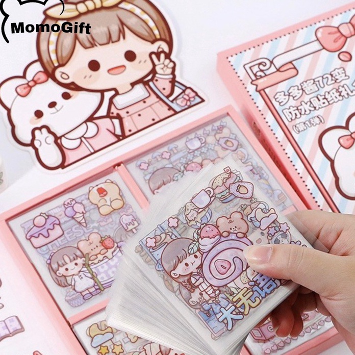 

ケ DCLXVI 23310 72 Lembar Stiker Box Aesthetic Edisi Dodo Girl 1 Box TLD80 『MPD』 ༮