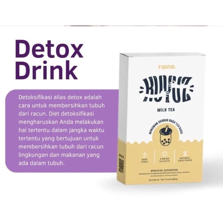 

DIJAMIN BARU Raind Kuyuz Minuman Detox rasa Milk Tea