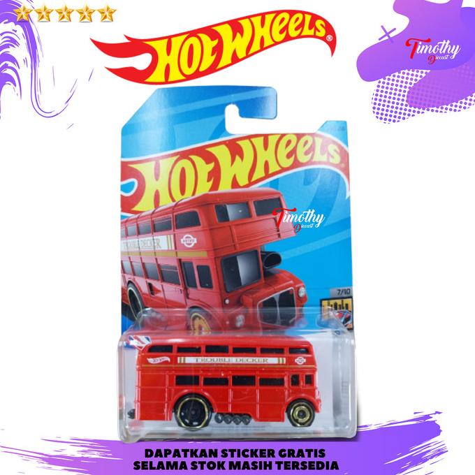 Hot Wheels Trouble Decker London Bus Merah HW Metro