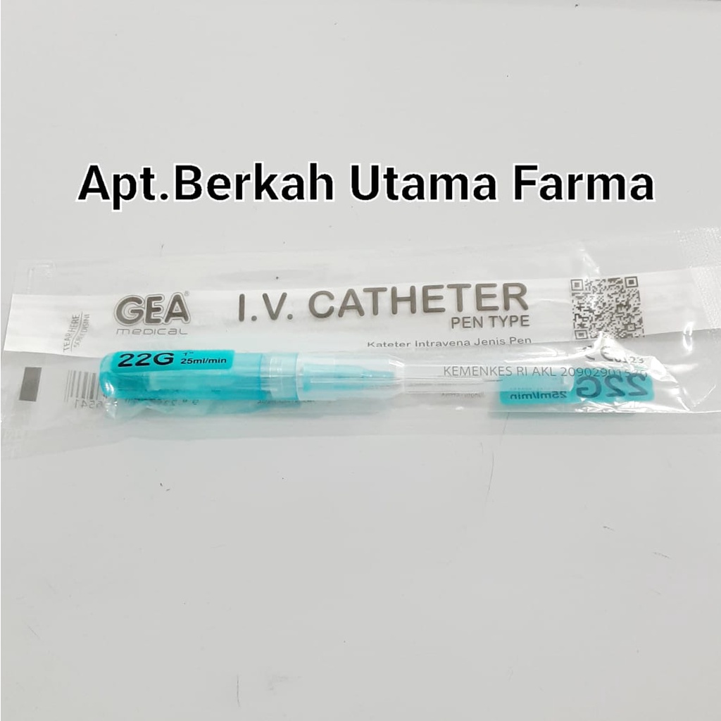 jarum infus 22 Gea /Abocath / Catheter Gea 22 (BIRU)