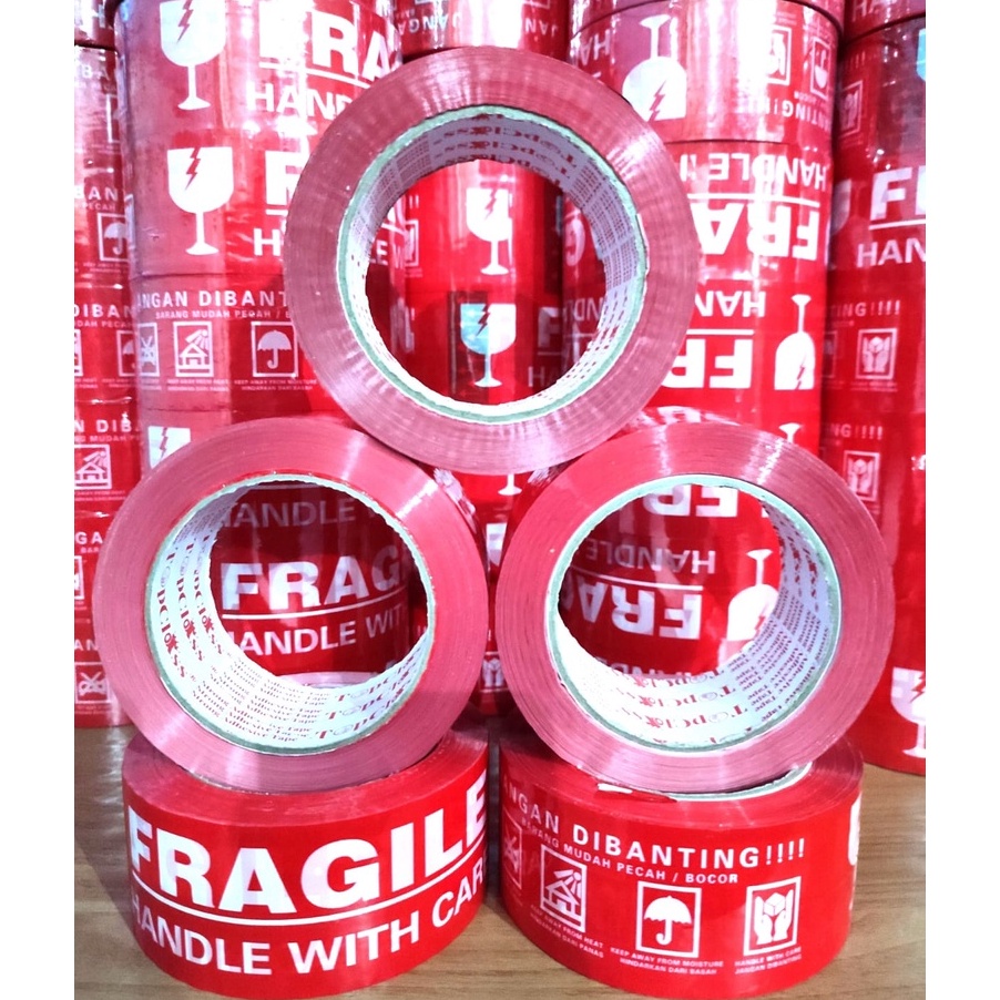 

RRVS2744 【FSASH SALE】 LAKBAN FRAGILE MERAH 100 METER FULL x 48 MM BEST SELLER TERLARIS SUPER TEBAL