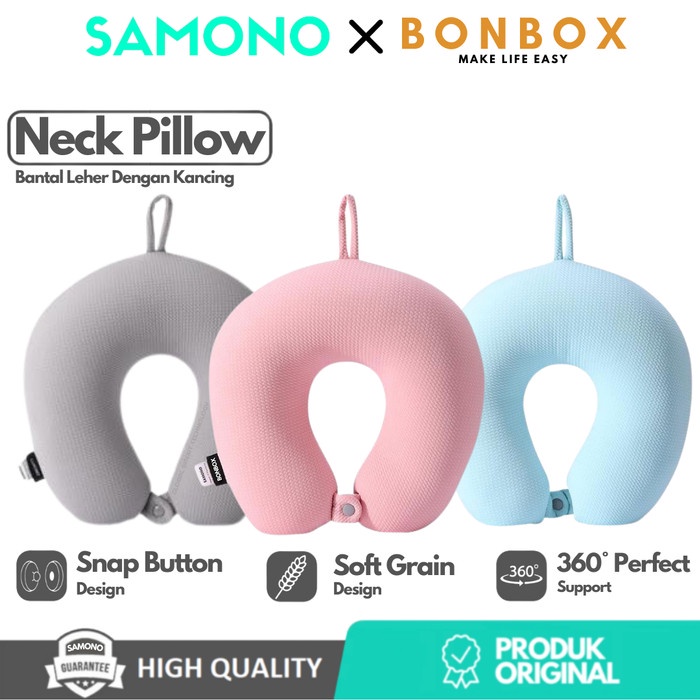 Bantal Leher Travel Anti Pegal Lembut Dewasa Multifungsi SAMONO SNP001