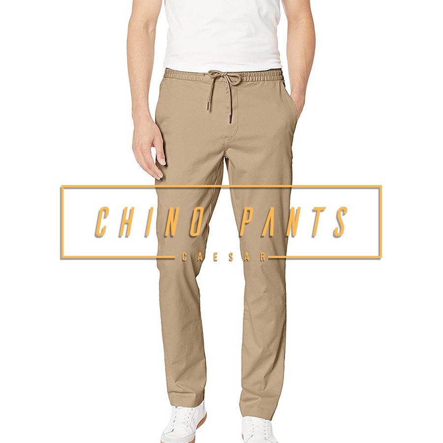 Terlaku. Celana Panjang Casual Pria Chino Pinggang Karet - Cino Pinggang Karet Slimfit Premium by Ca