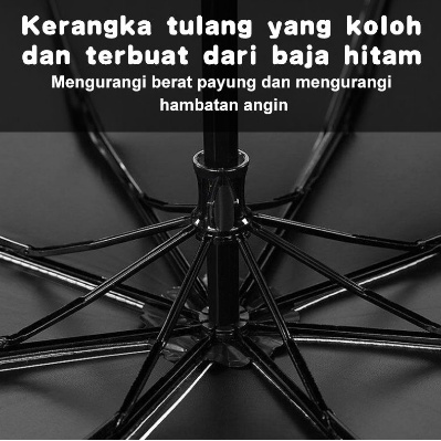 H2O PAYUNG LIPAT OTOMATIS BUKA TUTUP LIPAT TIGA ANTI UV KOKOH PREMIUM A6R