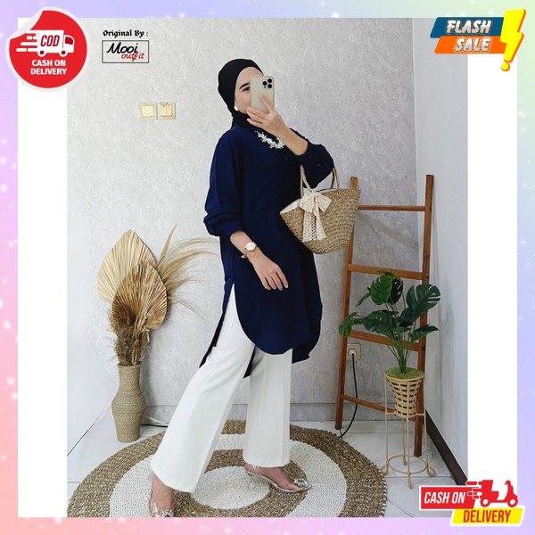 Baju Muslim Waita Blouse Panjang Ibuibu Tunik Wanita Kekinian Thunik Dewasa Premium Bsju Kuliah Rema
