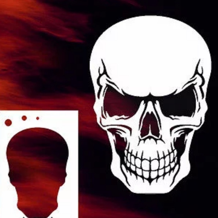 

Best Seller Stencil Airbrush Motif Skull Solid