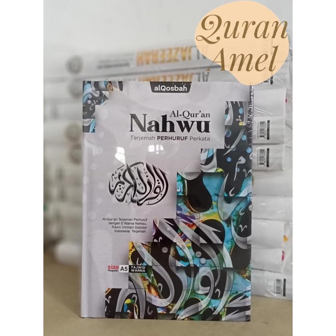 Ready  AlQuran Tajwid Nahwu Terjemah Perhuruf Perkata Alqosbah - A4, Hitam ORIGINAL ASLI