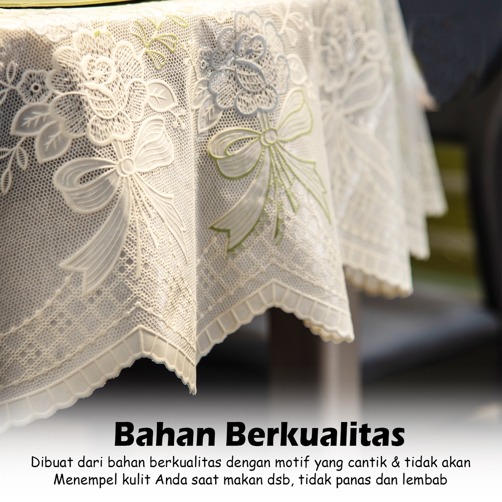 Taplak Meja Formal Oval Termurah Tebel Estetik Motif C0C4 Besar Aeshetic Elastis Etnik Makan Polos K