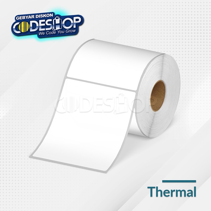 

Label Stiker Thermal 80x100 mm Codeshop 1 Line Core 1 Inch Isi 300 Pcs