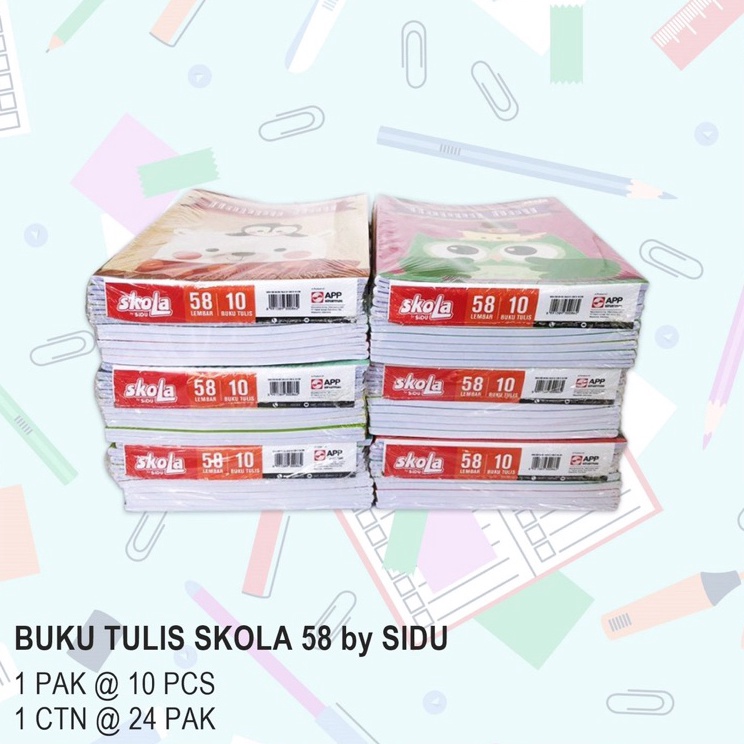 

✢Buruan Beli Buku Tulis Bergaris skola by SiDU isi 58 lembar ada 10 buku P46